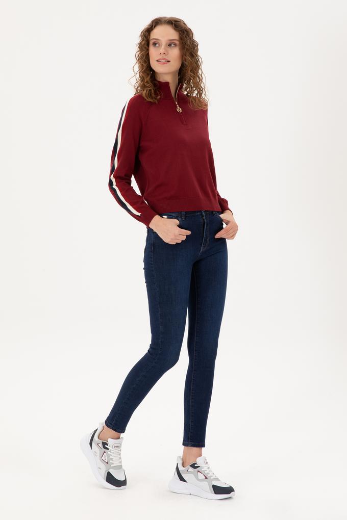 Kadın Koyu Mavi Jean Pantolon