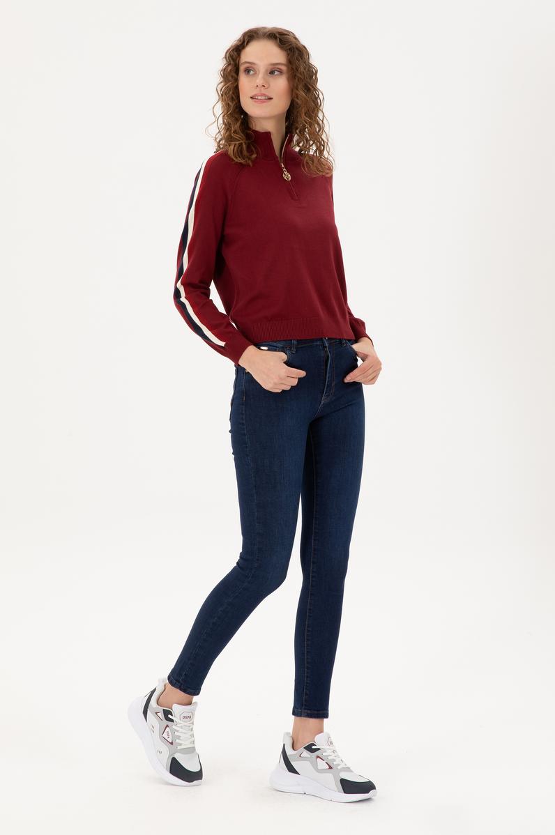 Kadın Koyu Mavi Jean Pantolon