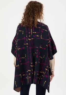 Kadın Lacivert Triko Panço - 50293162002