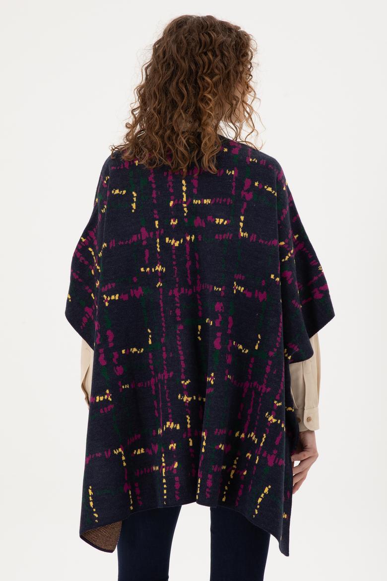 Kadın Lacivert Triko Panço - 50293162002