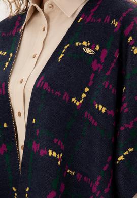 Kadın Lacivert Triko Panço - 50293162002