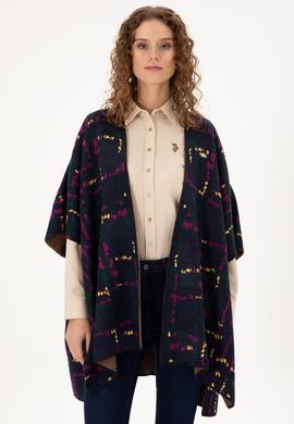 Kadın Lacivert Triko Panço - 50293162002