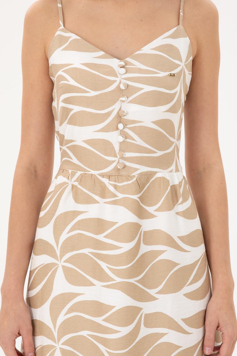 Kadın Haki Dokuma Elbise - 50280562007