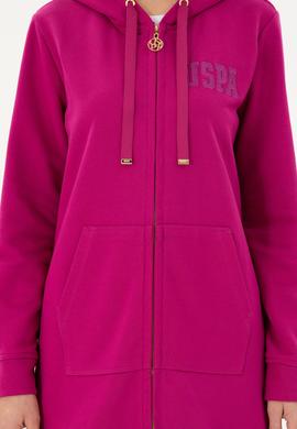 Kadın Fuşya Kapüşonlu Sweatshirt - 50289545094