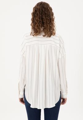 Kadın Lacivert Uzun Kollu Gömlek - 50291109015