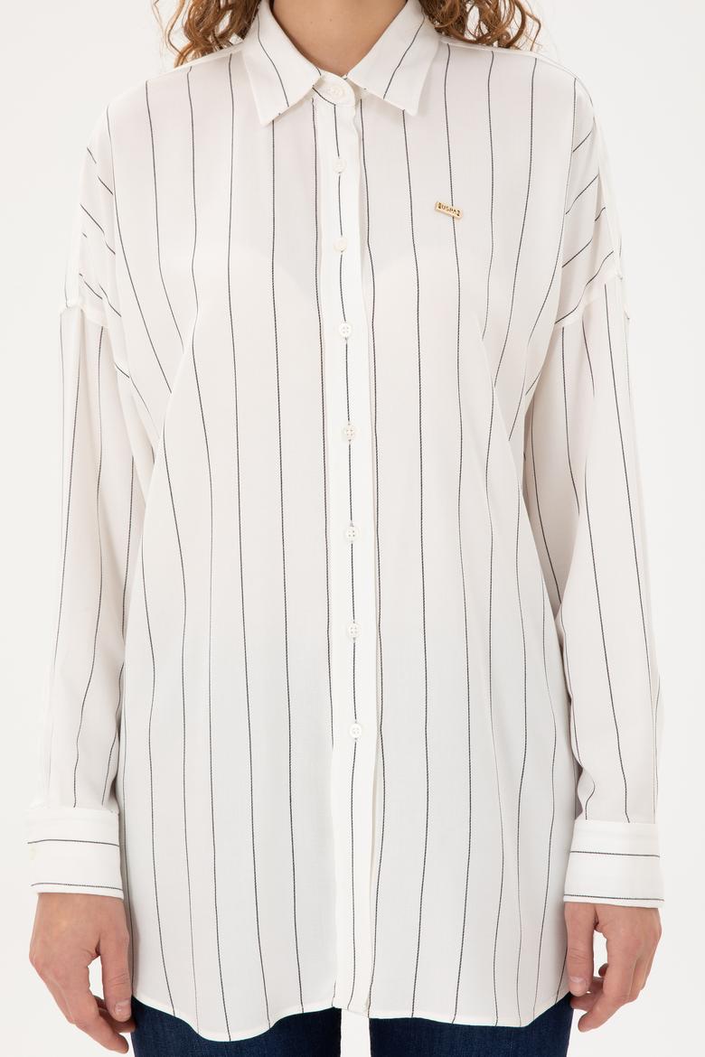 Kadın Lacivert Uzun Kollu Gömlek - 50291109015