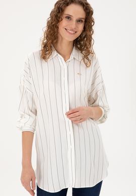 Kadın Lacivert Uzun Kollu Gömlek - 50291109015