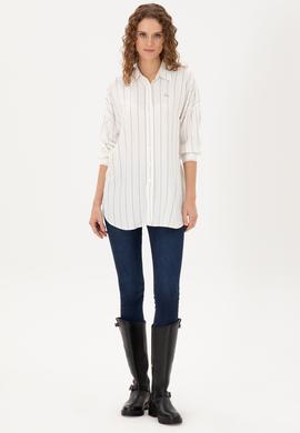 Kadın Lacivert Uzun Kollu Gömlek - 50291109015