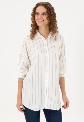 Kadın Lacivert Uzun Kollu Gömlek - 50291109015