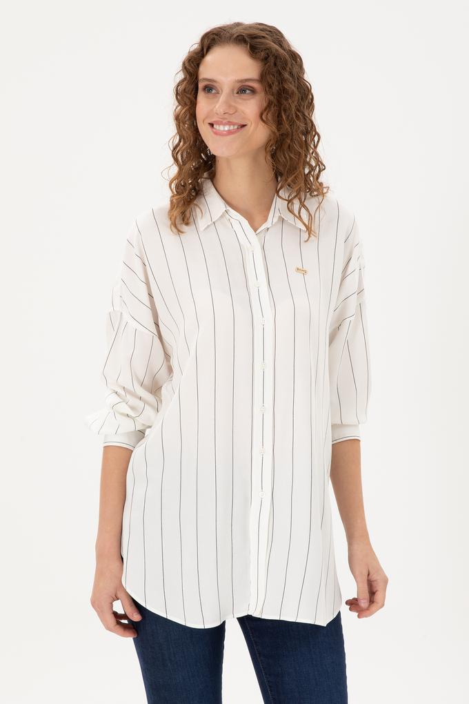 Kadın Lacivert Uzun Kollu Gömlek