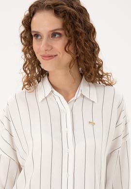 Kadın Lacivert Uzun Kollu Gömlek - 50291109015