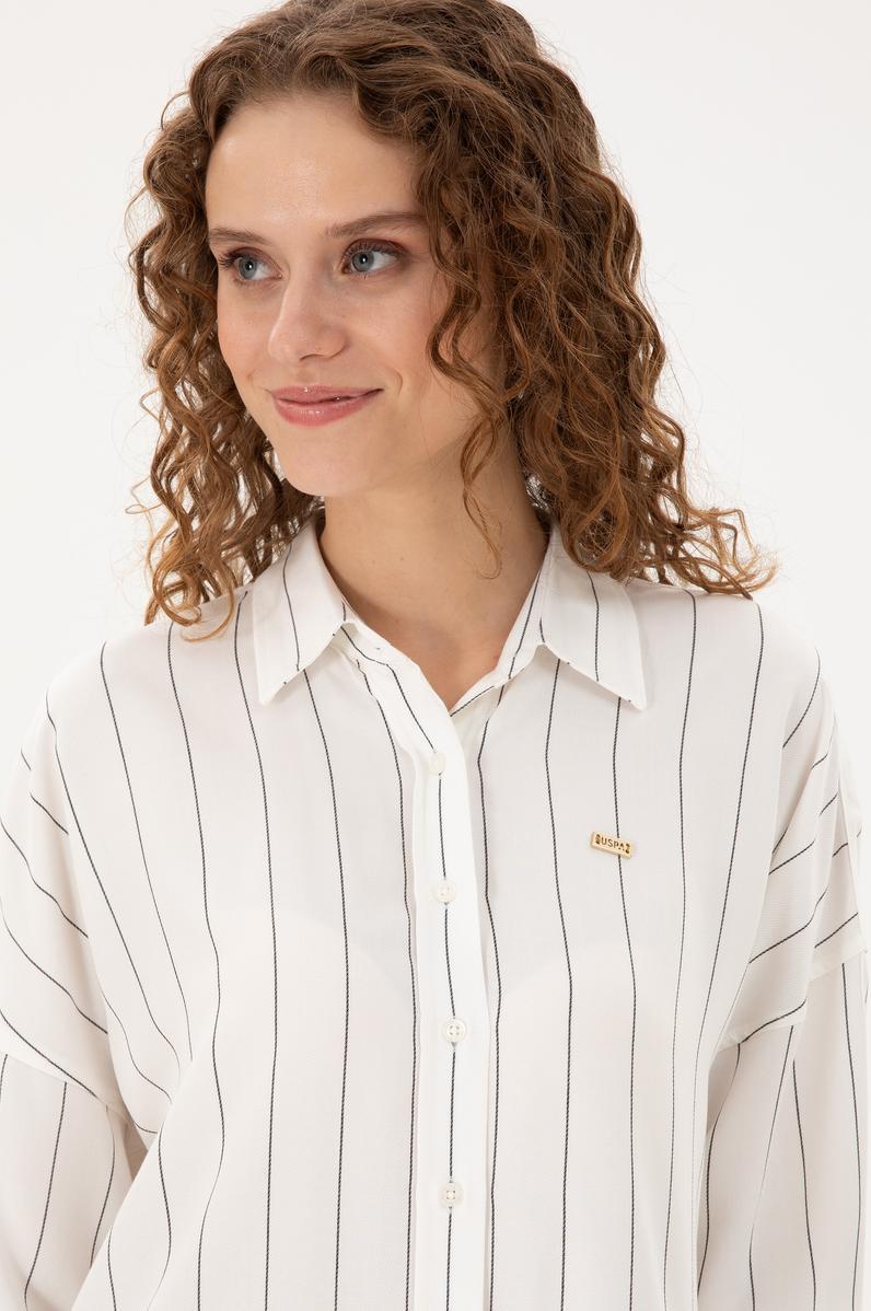 Kadın Lacivert Uzun Kollu Gömlek