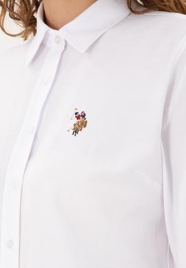 Kadın Beyaz Uzun Kollu Basic Gömlek - 50295704003