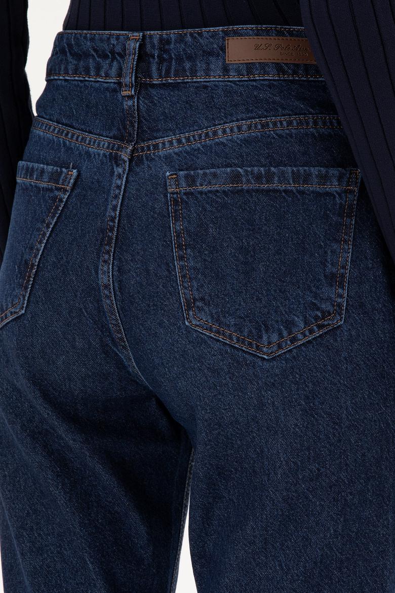 Kadın Koyu Mavi Straight Fit Jean Pantolon - 50298203002