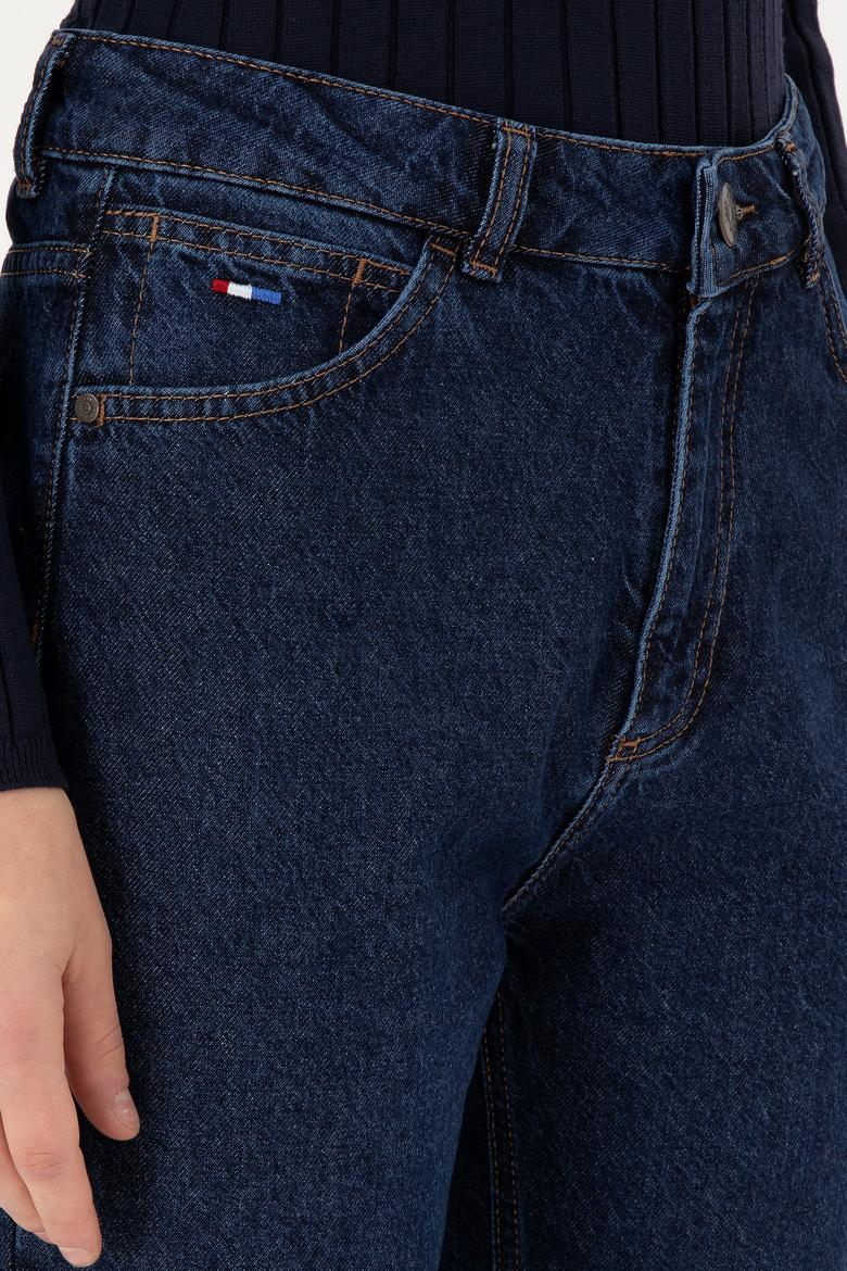 Kadın Koyu Mavi Straight Fit Jean Pantolon - 50298203002