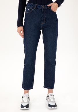 Kadın Koyu Mavi Straight Fit Jean Pantolon - 50298203002