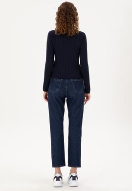 Kadın Koyu Mavi Straight Fit Jean Pantolon - 50298203002