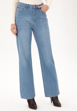 Kadın Açık Mavi Flare High Waist Fit Jean Pantolon - 50295320005