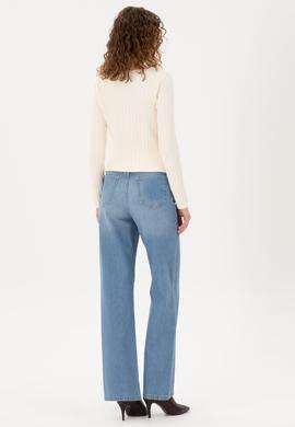 Kadın Açık Mavi Flare High Waist Fit Jean Pantolon - 50295320005