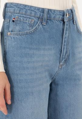 Kadın Açık Mavi Flare High Waist Fit Jean Pantolon - 50295320005