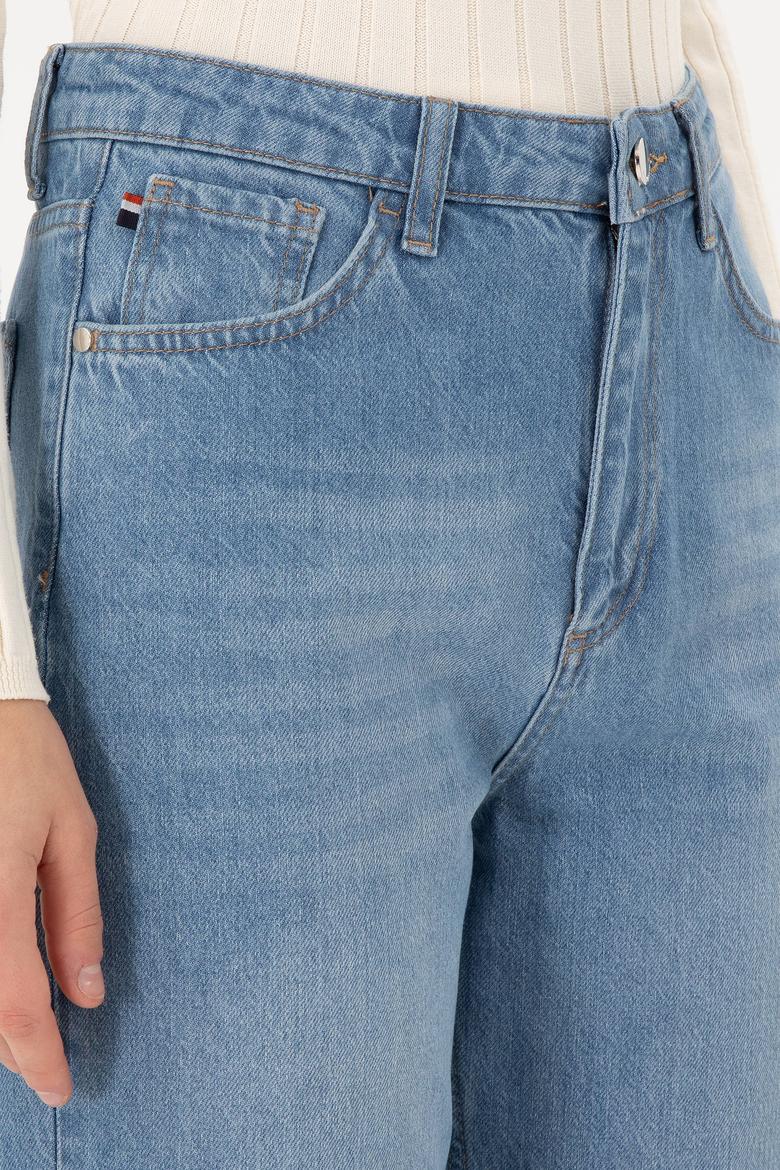 Kadın Açık Mavi Flare High Waist Fit Jean Pantolon - 50295320005