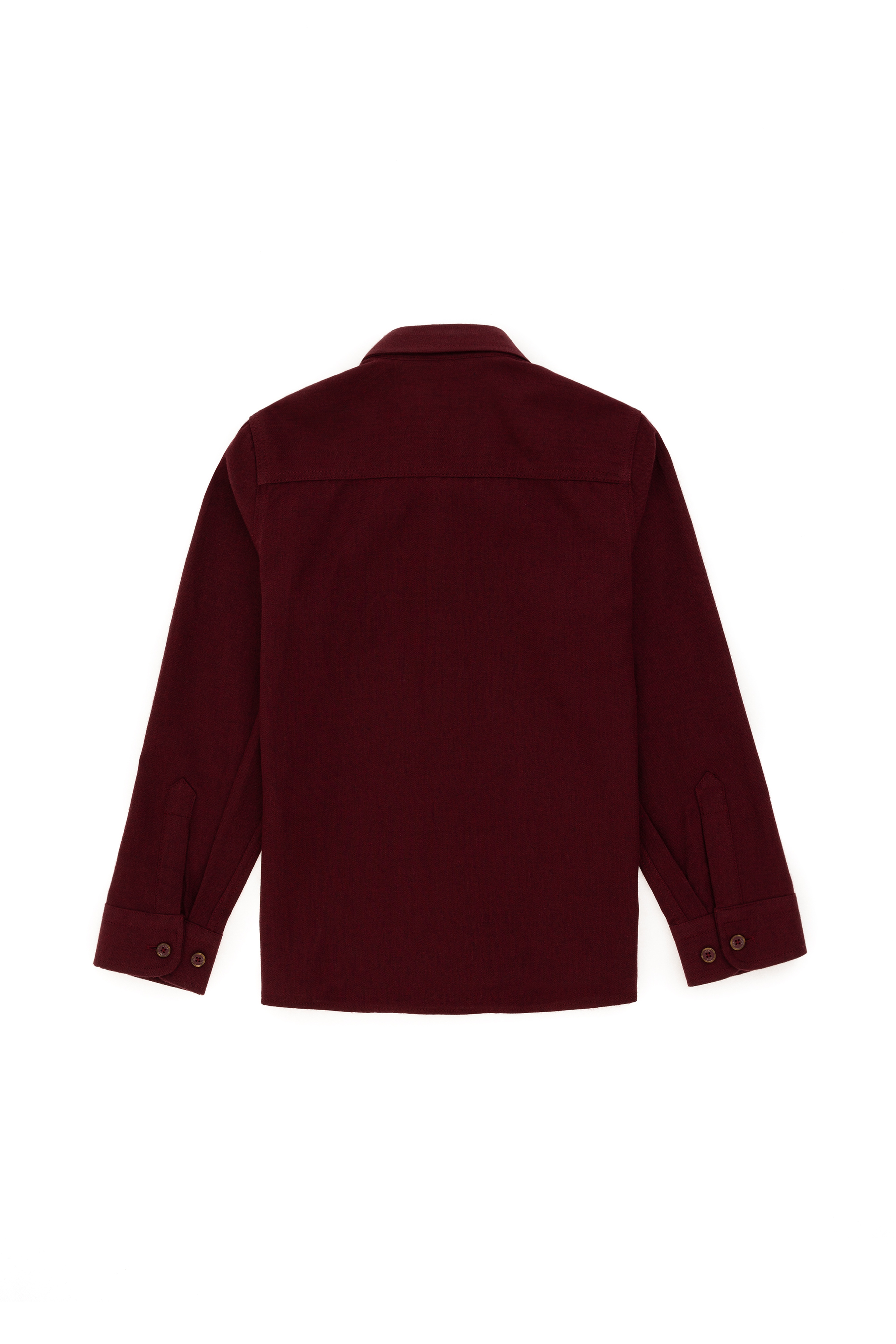 Erkek Çocuk Bordo Uzun Kollu Basic Gömlek