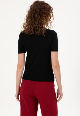 Kadın Siyah Boğazlı Kazak - 50298029005