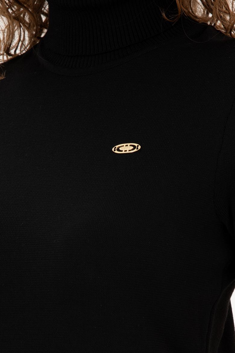 Kadın Siyah Boğazlı Kazak - 50298029005