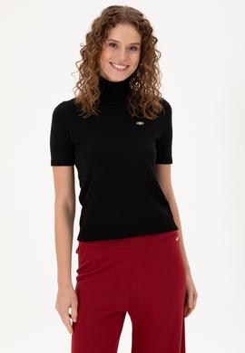 Kadın Siyah Boğazlı Kazak - 50298029005