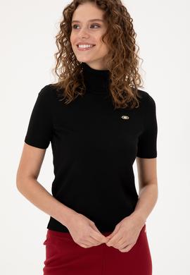 Kadın Siyah Boğazlı Kazak - 50298029005