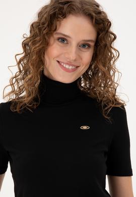 Kadın Siyah Boğazlı Kazak - 50298029005