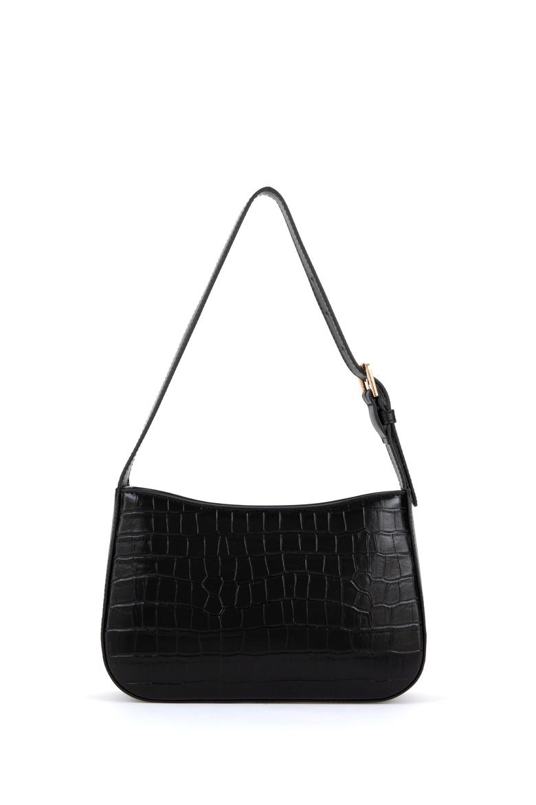Kadın Siyah Kroko Kol Çantası - 50300272001
