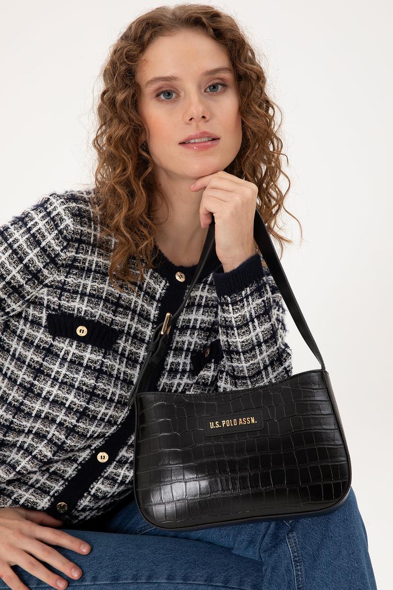 Kadın Siyah Kroko Kol Çantası - 50300272001