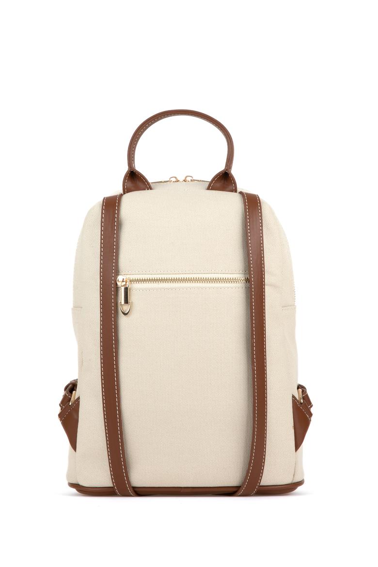 Kadın Krem Kanvas Sırt Çantası - 50300291001