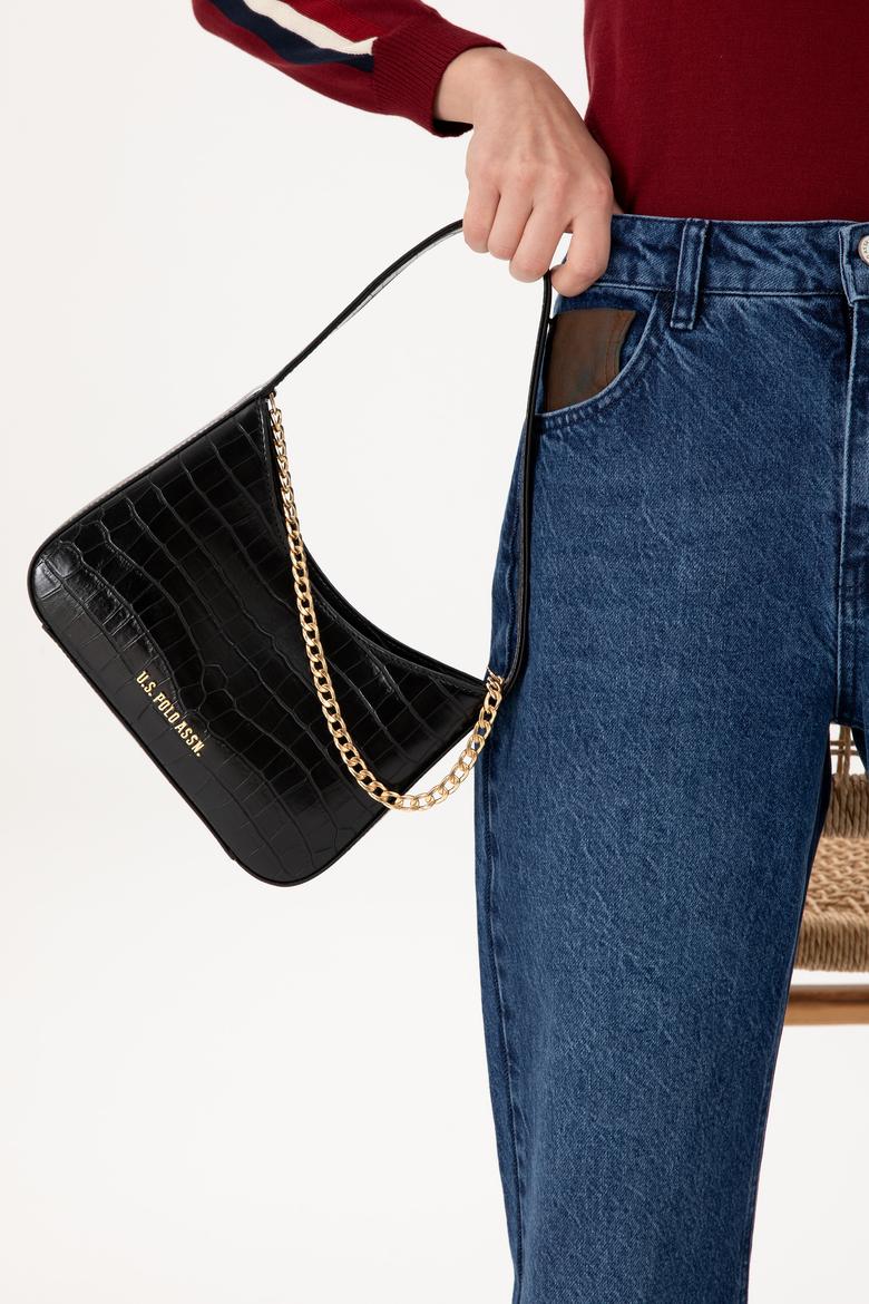 Kadın Siyah Kroko Kol Çantası - 50300342001