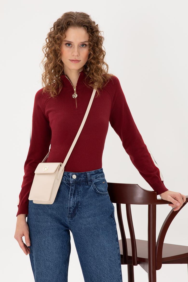 Kadın Krem Telefon Çantası