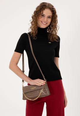 Kadın Kahverengi Kroko Çapraz Çanta - 50300343003