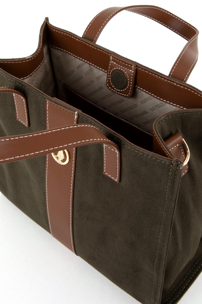 Kadın Haki Kanvas Kol Çantası