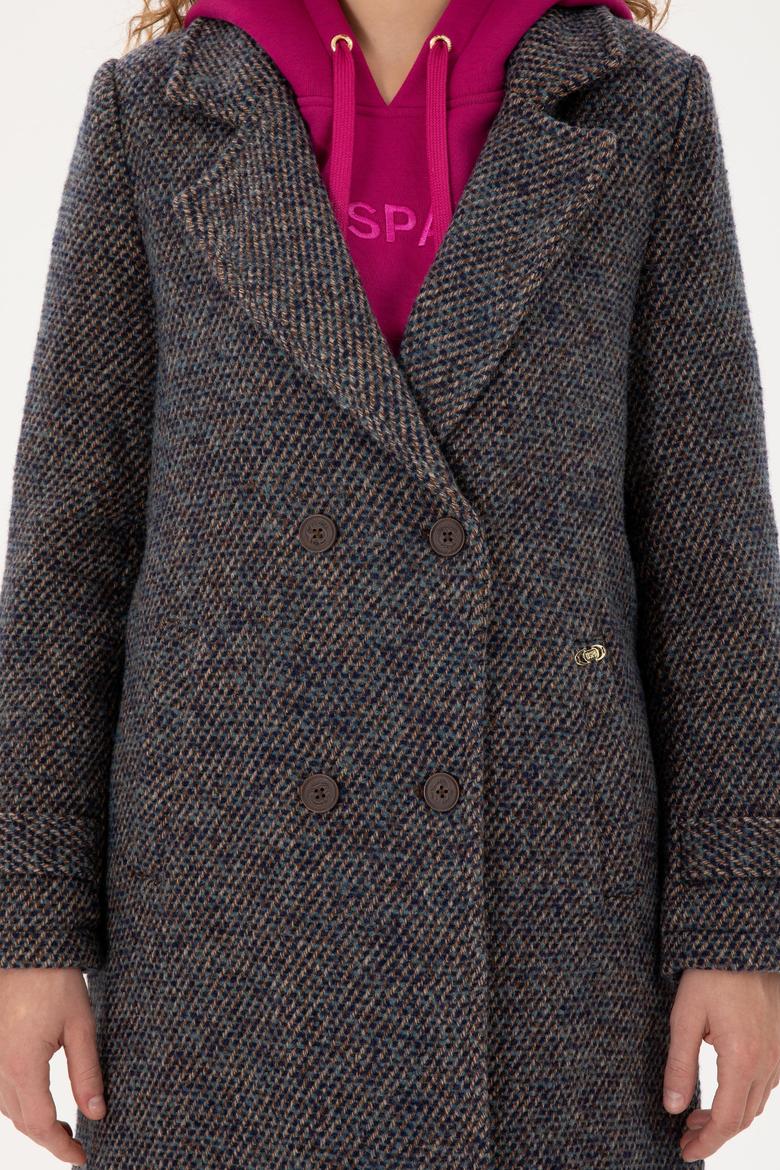 Kadın Lacivert Kaşe Kaban - 50291502012