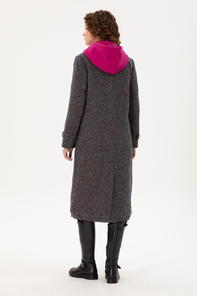 Kadın Lacivert Kaşe Kaban - 50291502012