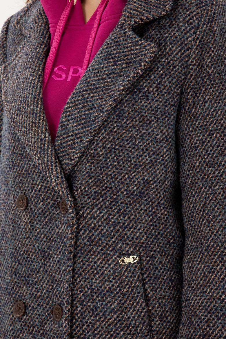 Kadın Lacivert Kaşe Kaban - 50291502012