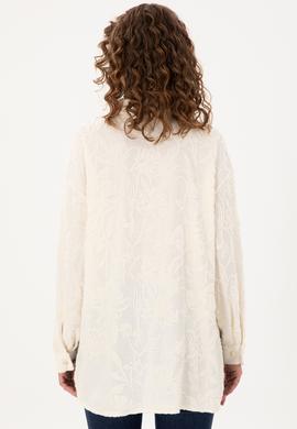 Kadın Krem Örme Gömlek - 50298166012