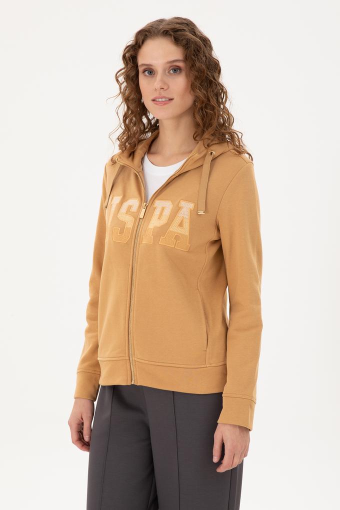 Kadın Camel Basic Kapüşonlu Sweatshirt