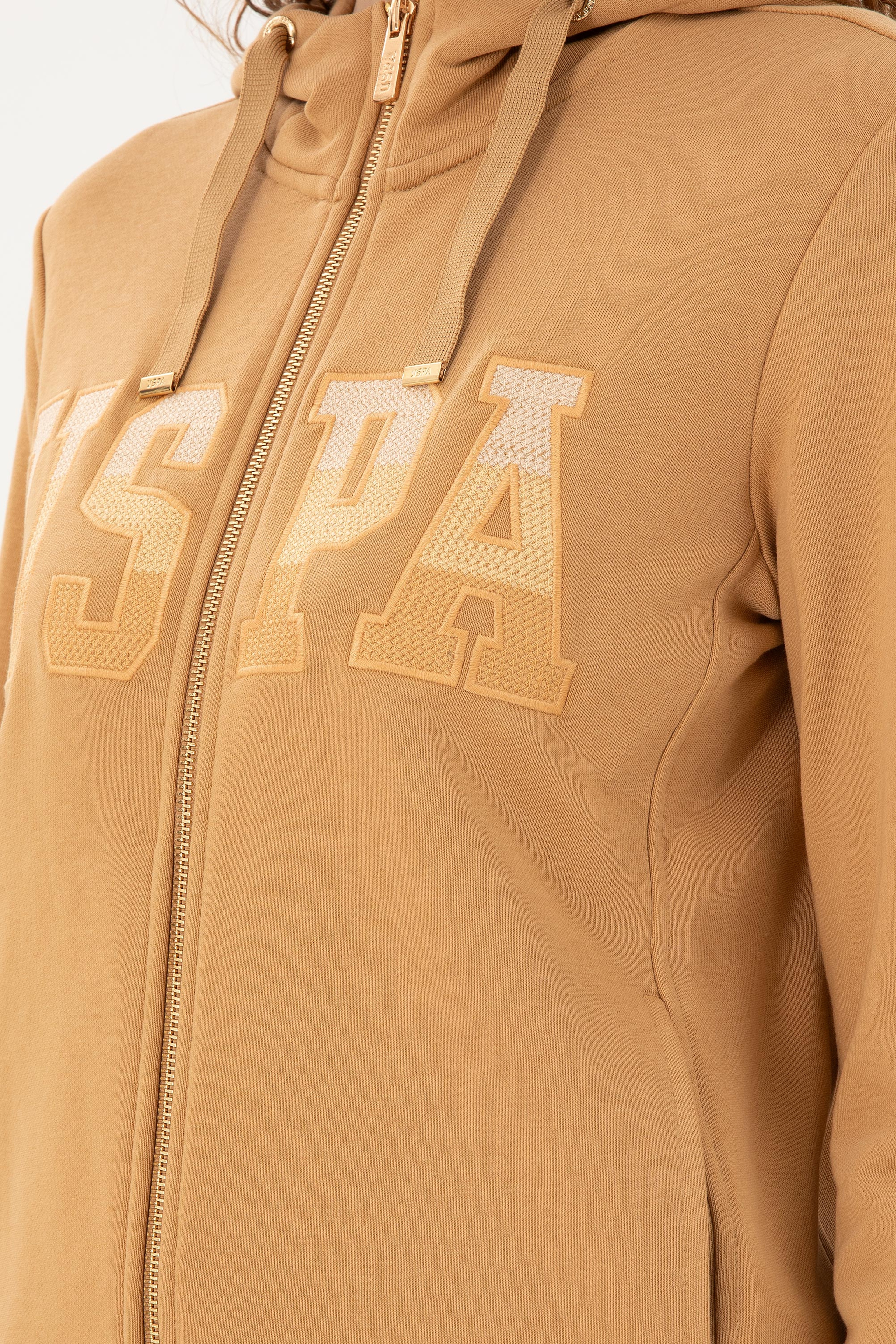 Kadın Camel Basic Kapüşonlu Sweatshirt - Image 7