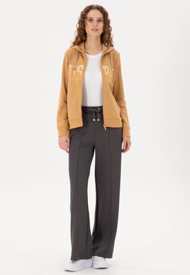 Kadın Camel Basic Kapüşonlu Sweatshirt - 50289540088