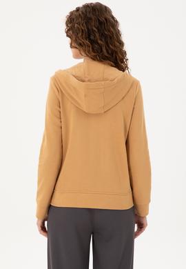 Kadın Camel Basic Kapüşonlu Sweatshirt - 50289540088