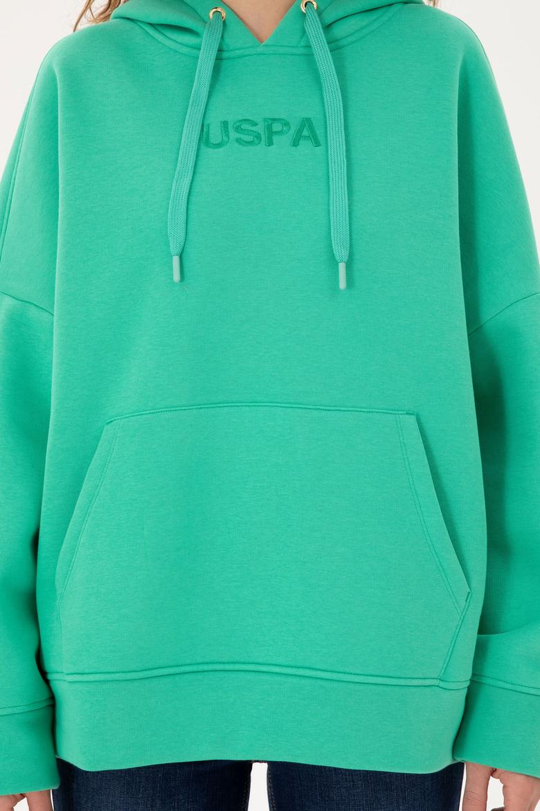 Kadın Mint Kapüşonlu Sweatshirt - 50292370028