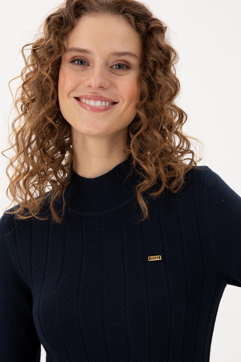 Kadın Lacivert Balıkçı Yaka Kazak - 50292977010