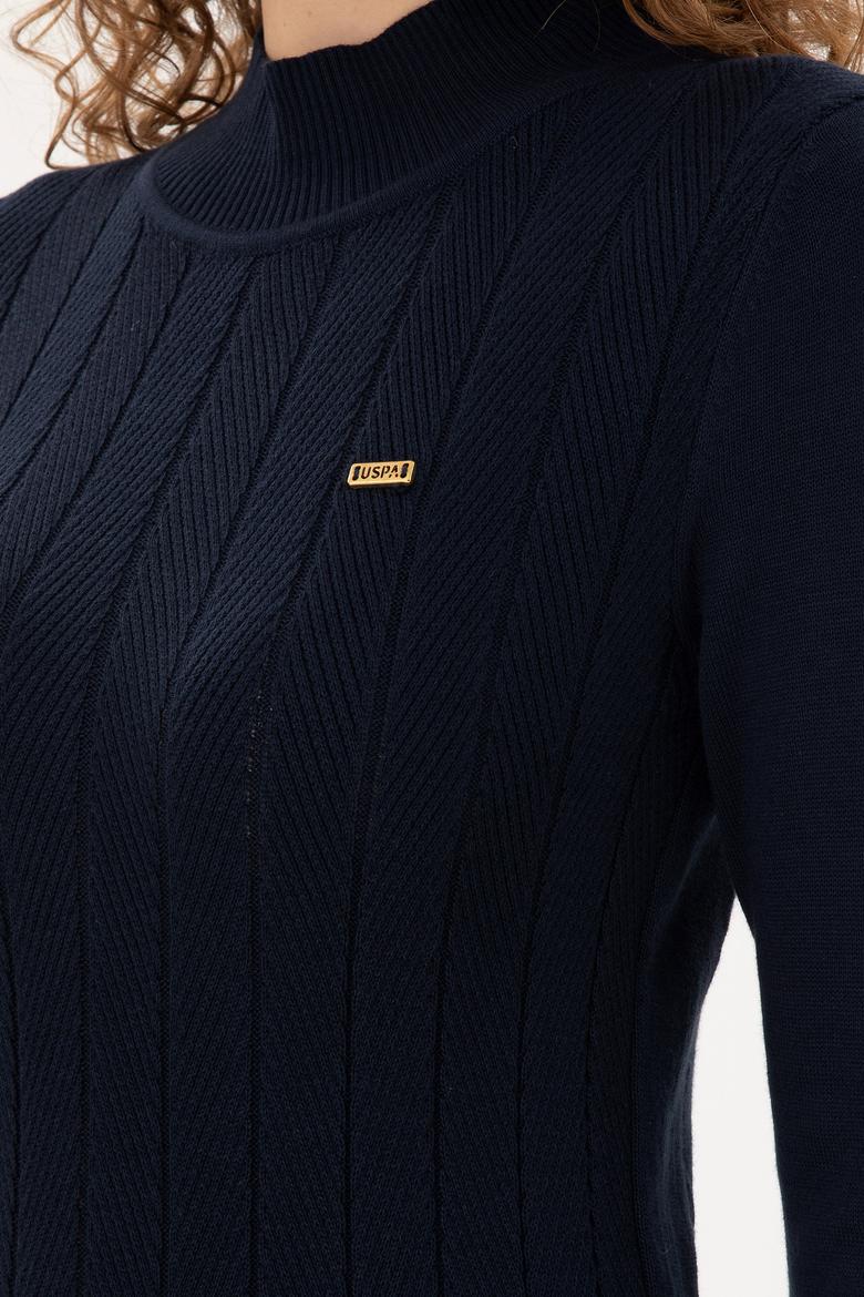 Kadın Lacivert Balıkçı Yaka Kazak - 50292977010