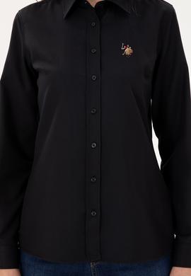 Kadın Siyah Uzun Kollu Basic Gömlek - 50295704052